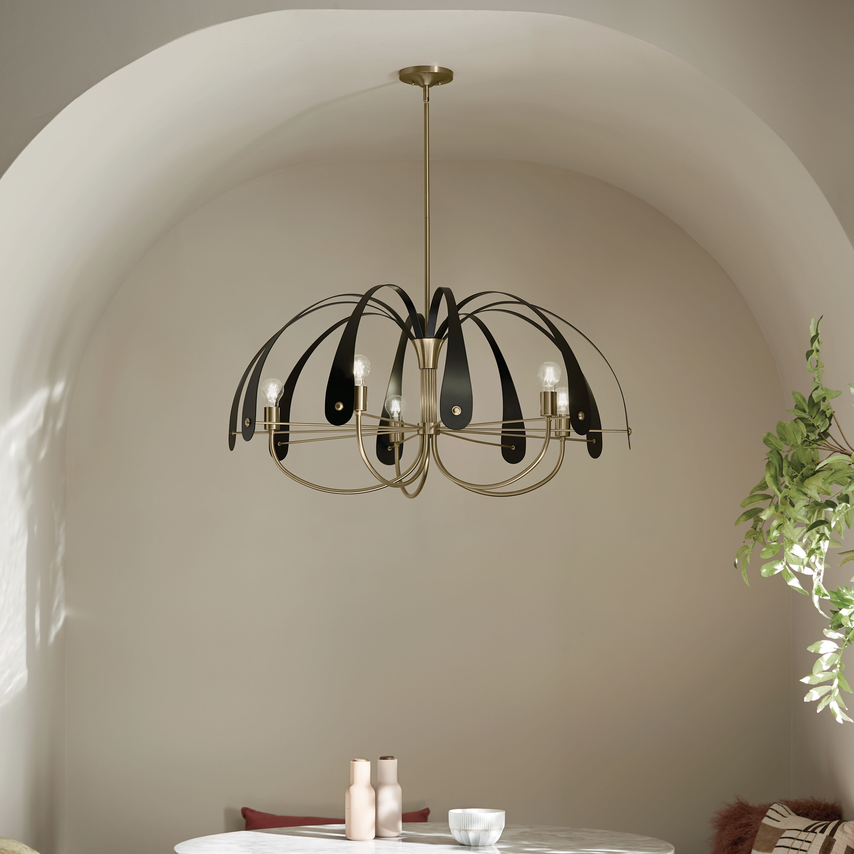 【524】ゆー Kichler 52573CPZ Petal LED 42.5 inch Champange Bronze with